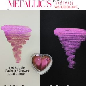 Bubble ( Fuchsia / Brown ) Metallic Dual WaterColour
